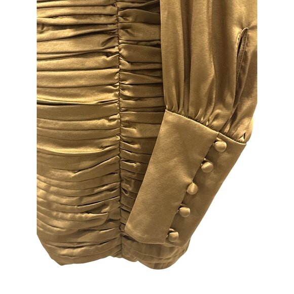 Retrofete Barbara Dress in Olive Green Small New Womens Mini Cocktail - Picture 6 of 12